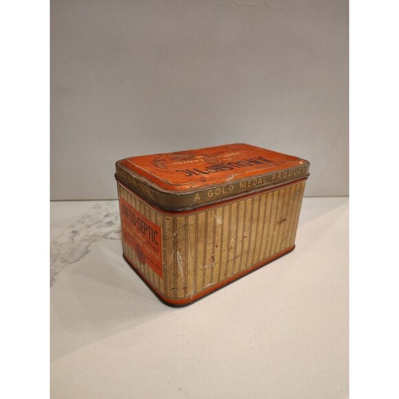 Vintage An-Du-Septic Dustless Blackboard Crayon Tin Gold Medal Product - Picture 6 of 16